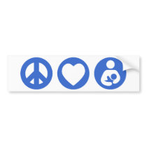Peace Love Breastfeeding Bumper Sticker
