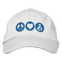 Peace Love Breastfeeding Embroidered Baseball Caps