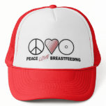 Peace, Love, Breastfeeding Hat
