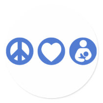 Peace Love Breastfeeding Stickers
