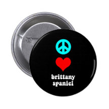 Peace love Brittany Pin