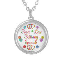 PEACE LOVE BRITTANY SPANIELS CUSTOM JEWELRY