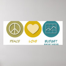 Peace Love Budget Analysis Print