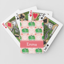 Peace Love Bunny Rabbit Bicycle Card Deck