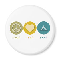 Peace Love Camp Fridge Magnets