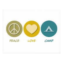 Peace Love Camp Post Card
