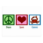 Peace Love Cancer Postcard