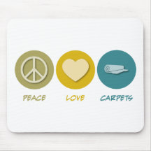 Peace Love Carpets Mouse Mat