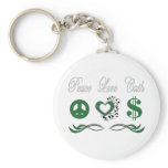 Peace Love Cash Key Chain