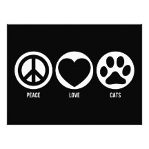 Peace Love Cats Invitation