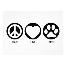 Peace Love Cats Invitation