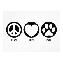 Peace Love Cats Invitation