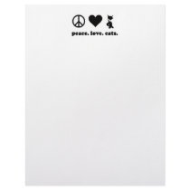 Peace. Love. Cats. Letterhead Template