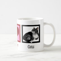 Peace Love Cats Mug