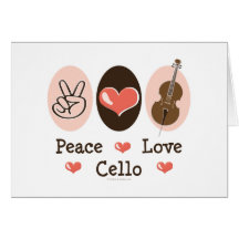 Peace Love Cello Greeting Card