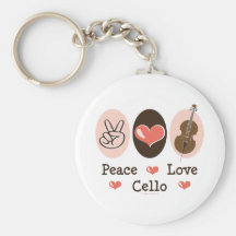 Peace Love Cello Key Chain