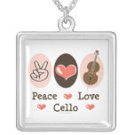 Peace Love Cello Necklace