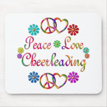 PEACE LOVE CHEERLEADING MOUSEPADS