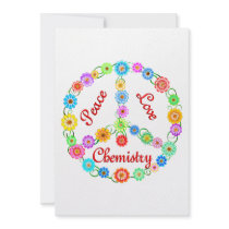 Peace Love Chemistry Personalized Announcements
