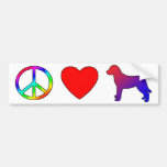 Peace Love Chesapeake Bay Retrievers Bumper Stickers