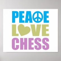 Peace Love Chess Print