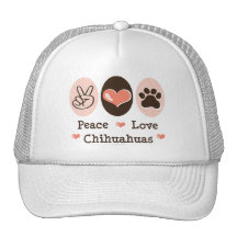 Peace Love Chihuahuas Cap Hat