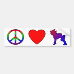 Peace Love Chinese Cresteds Bumper Sticker