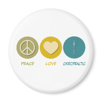 Peace Love Chiropractic Fridge Magnets