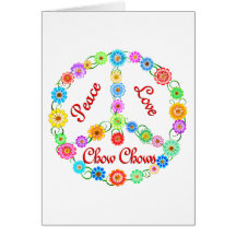 Peace Love Chow Chows Greeting Card