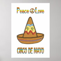 Peace Love Cinco de Mayo Posters