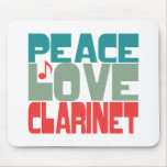 Peace Love Clarinet Mouse Pad