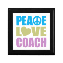 Peace Love Coach Keepsake Box