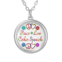 PEACE LOVE COCKER SPANIELS NECKLACES