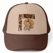 PEACE LOVE COFFEE TRUCKER HATS