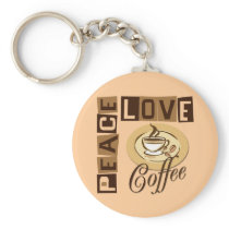 PEACE LOVE COFFEE KEY CHAINS