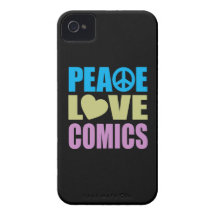 Peace Love Comics iPhone 4 Case-Mate Case