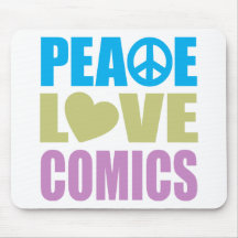Peace Love Comics Mousepads