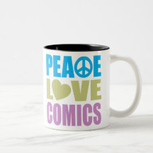 Peace Love Comics Mugs