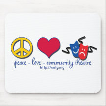 Peace Love Community Theatre Mousepads