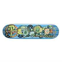 Peace-Love-Compassion-Kanji - - - Skateboard