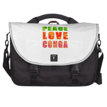 Peace Love Conga Laptop Computer Bag