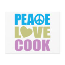 Peace Love Cook Postcard