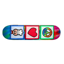 Peace, Love, Cooking Custom Skateboard