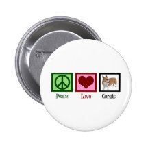 Peace Love Corgis Pins