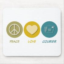 Peace Love Courier Mouse Pads
