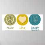 Peace Love Court Jester Posters