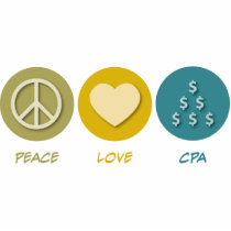 Peace Love CPA Acrylic Cut Out