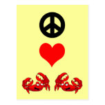 Peace love crabs post cards
