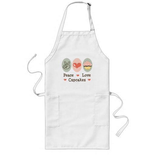 Peace Love Cupcakes Apron