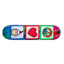 Peace, Love, Cupcakes Skate Deck